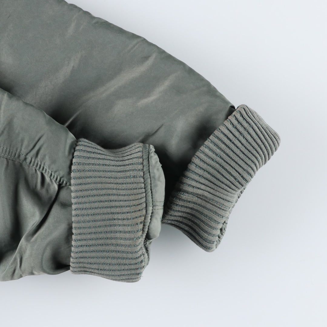 Civilian Alpha MA-1 Military Flight Jacket, Medium, Men's Size M, Vintage Nylon Khaki type Vintage Second Hand