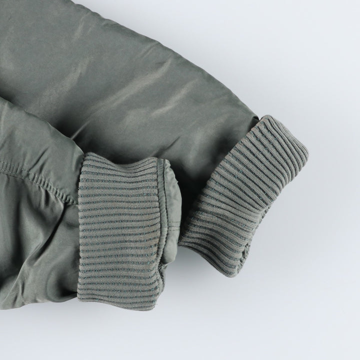 Civilian Alpha MA-1 Military Flight Jacket, Medium, Men's Size M, Vintage Nylon Khaki type Vintage Second Hand