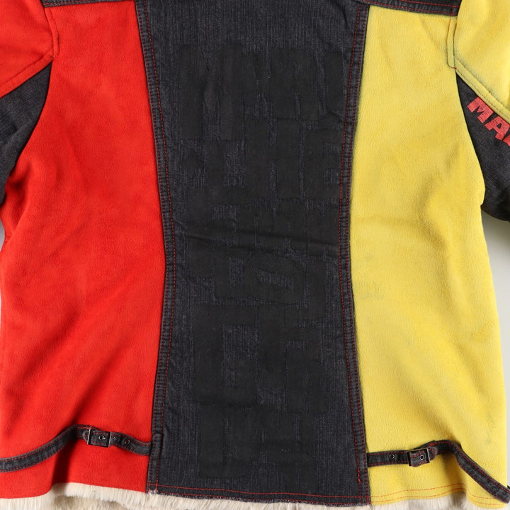 Marithe Francois Girbaud Denim Rider Jacket, Women's, XXL polyester red type Vintage Second Hand