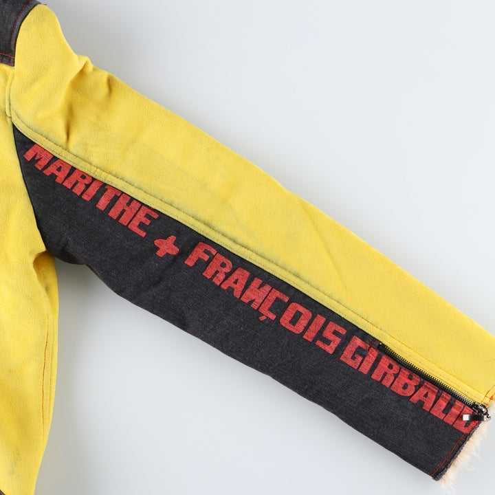 Marithe Francois Girbaud Denim Rider Jacket, Women's, XXL polyester red type Vintage Second Hand