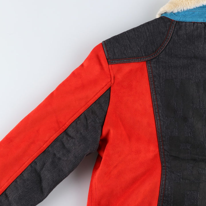 Marithe Francois Girbaud Denim Rider Jacket, Women's, XXL polyester red type Vintage Second Hand