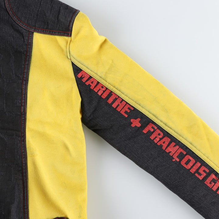 Marithe Francois Girbaud Denim Rider Jacket, Women's, XXL polyester red type Vintage Second Hand