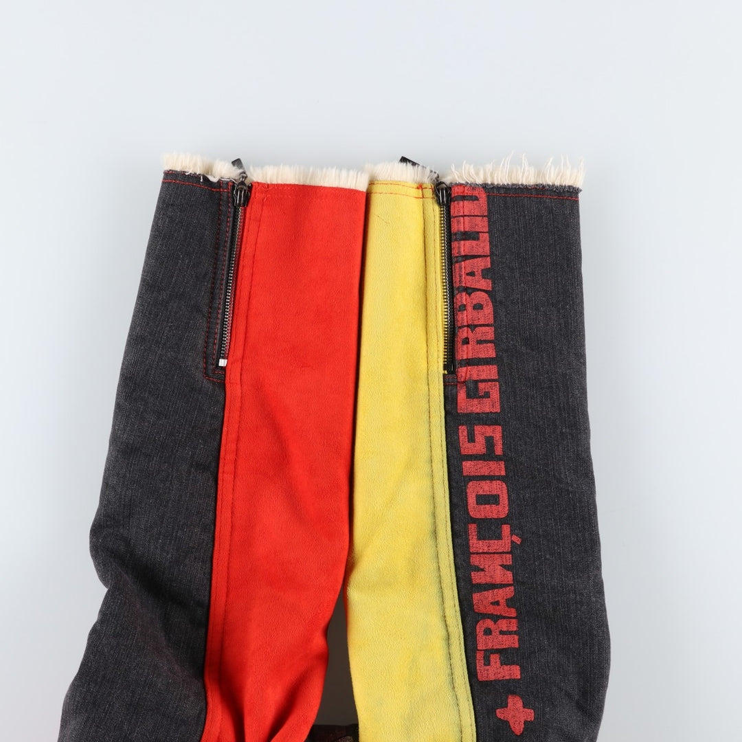 Marithe Francois Girbaud Denim Rider Jacket, Women's, XXL polyester red type Vintage Second Hand