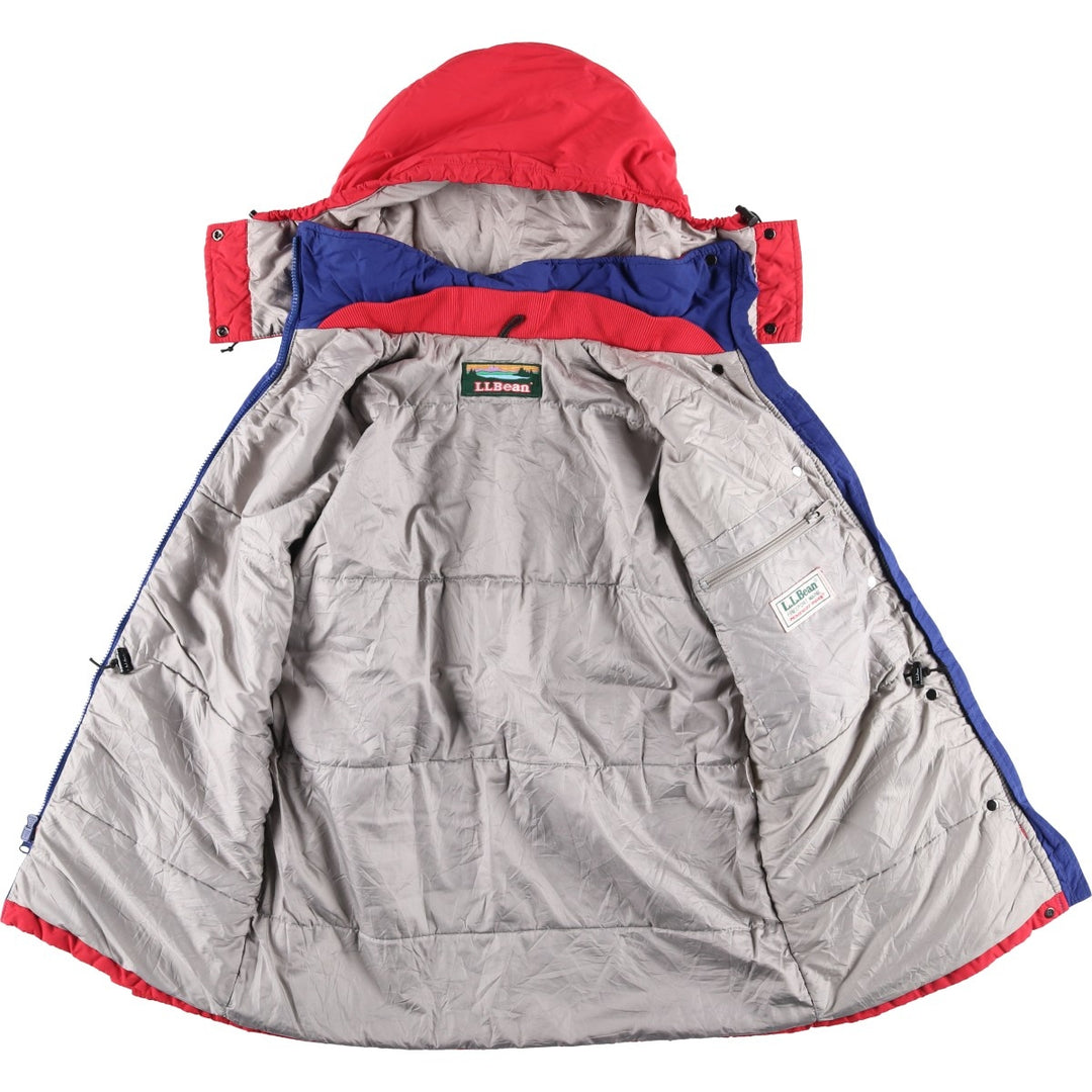 Vintage LL Bean mountain logo padded mountain parka/shell jacket from the 1980s-90s, size M, women's. Nylon red type Vintage Second Hand