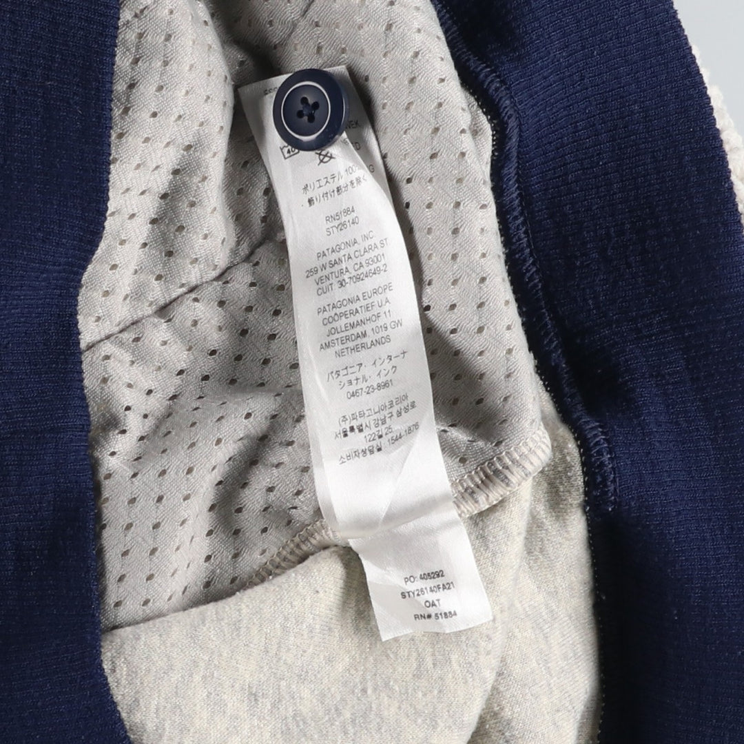 Patagonia Shearling Button Pullover 26140FA21 Fleece Pullover, Men's Medium recycled polyester Beige type Vintage Second Hand