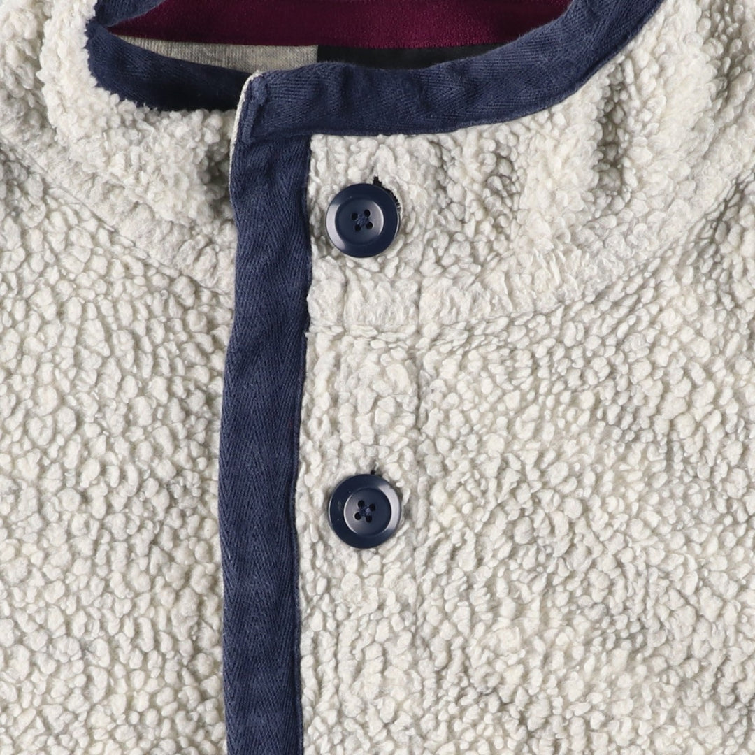 Patagonia Shearling Button Pullover 26140FA21 Fleece Pullover, Men's Medium recycled polyester Beige type Vintage Second Hand