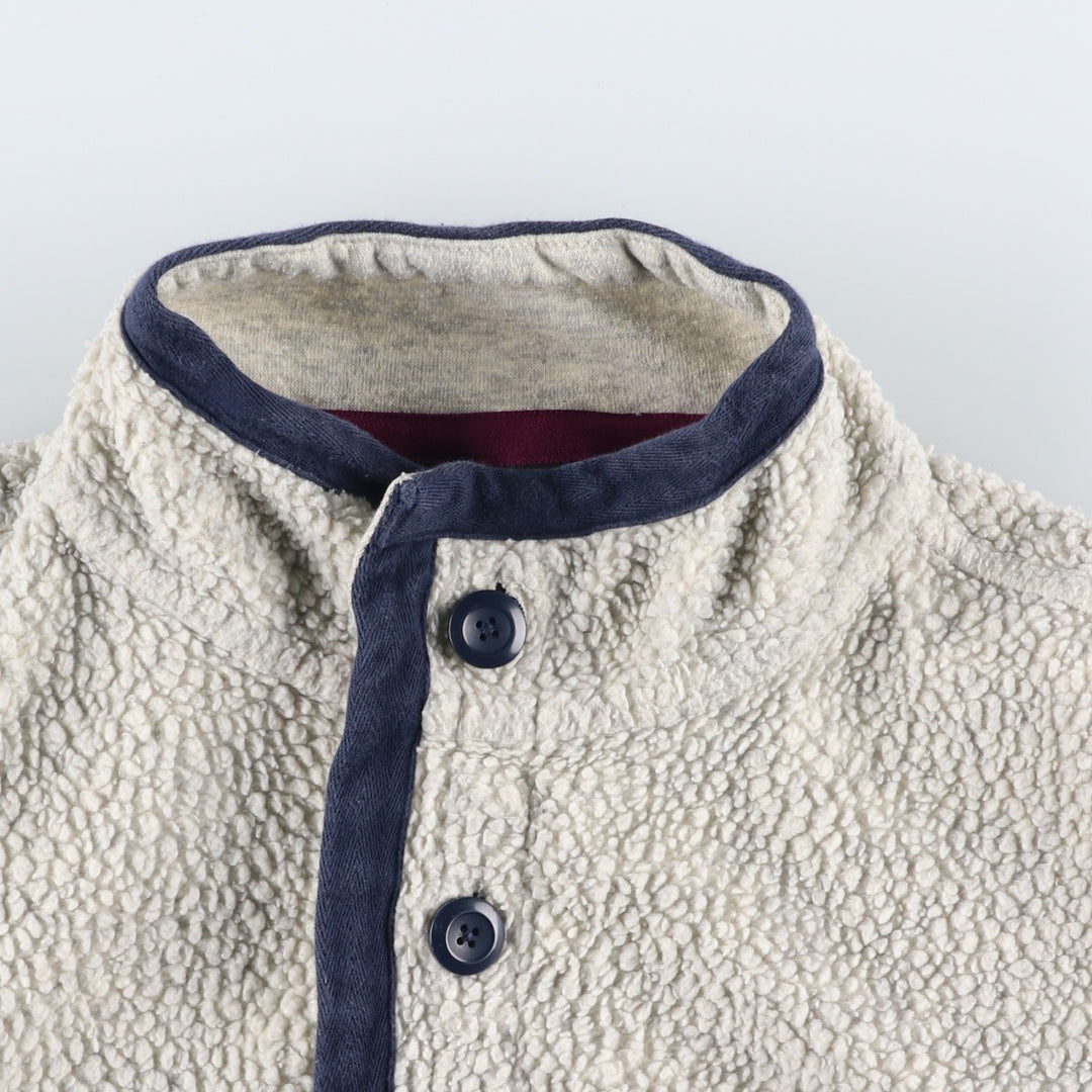 Patagonia Shearling Button Pullover 26140FA21 Fleece Pullover, Men's Medium recycled polyester Beige type Vintage Second Hand
