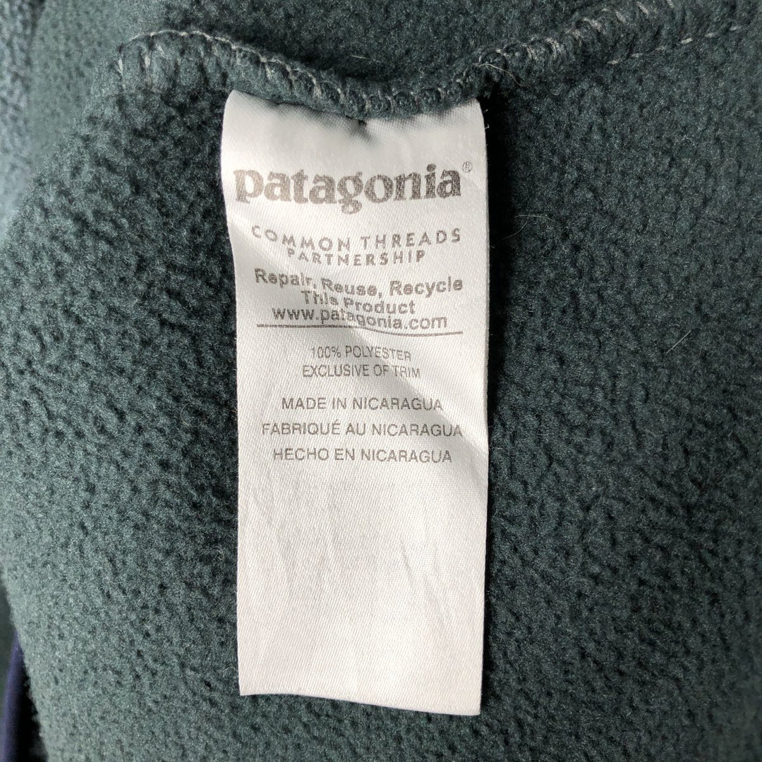 Patagonia Synchilla Snap-T 25580FA16 Half-Snap Fleece Pullover, Men's XL polyester green type Vintage Second Hand