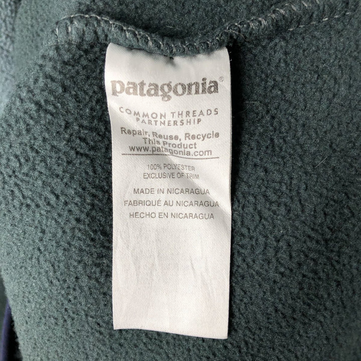 Patagonia Synchilla Snap-T 25580FA16 Half-Snap Fleece Pullover, Men's XL polyester green type Vintage Second Hand