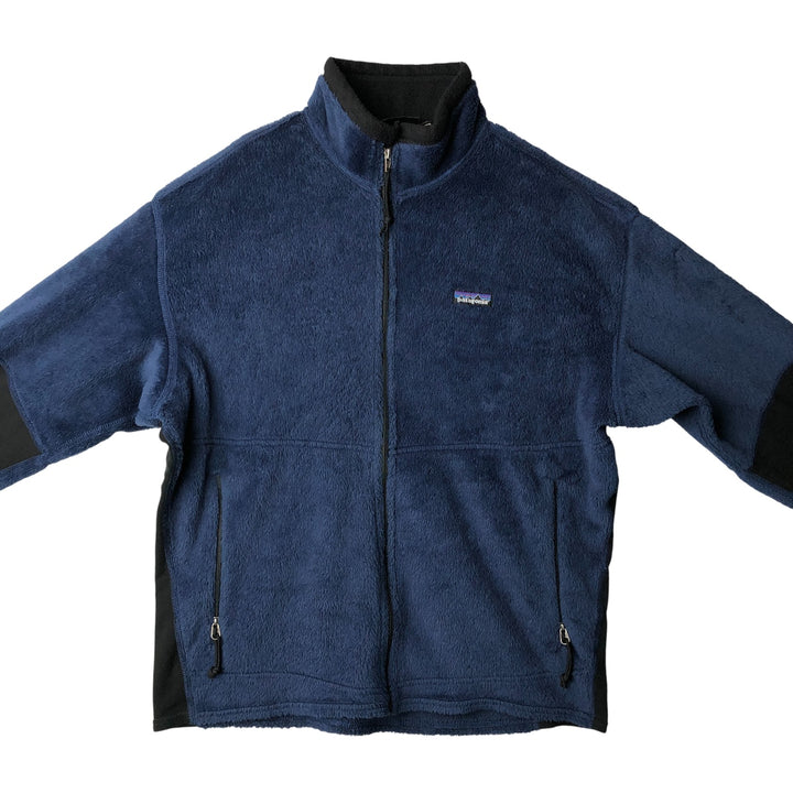 1990'S Patagonia Regulator R2 Fleece Jacket (10622FA99), Made in USA, Men's Size L, Vintage polyester navy blue type Vintage Second Hand