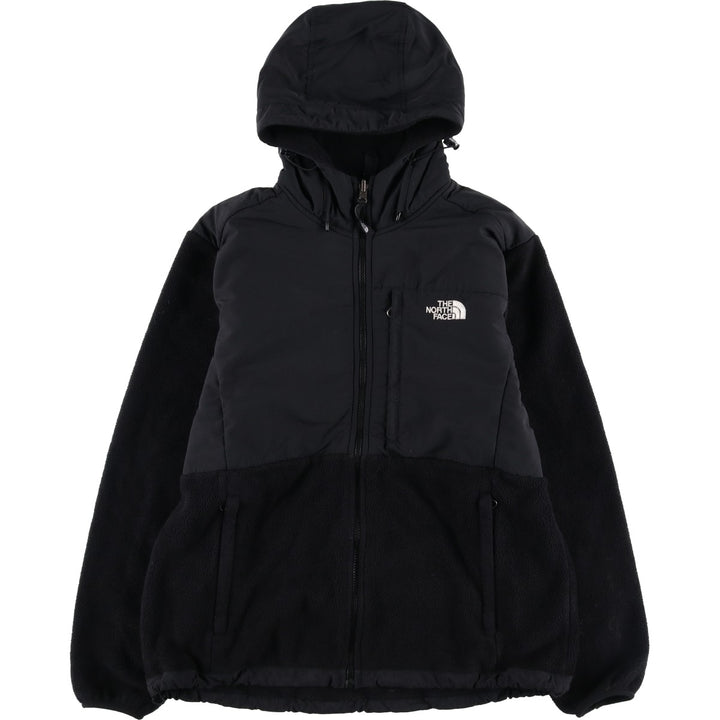 2000'S The North Face Denali Hoodie Nylon and Fleece Parka, Men's Size L polyester black type Vintage Second Hand