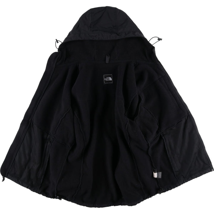 2000'S The North Face Denali Hoodie Nylon and Fleece Parka, Men's Size L polyester black type Vintage Second Hand