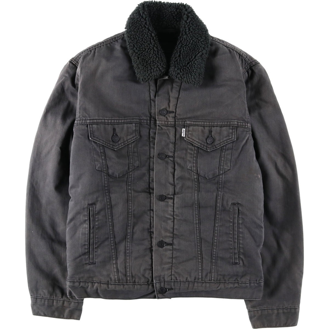 Levi's Trucker Jacket, Boa Jacket, Men's Size Medium cotton Charcoal Vintage Second Hand