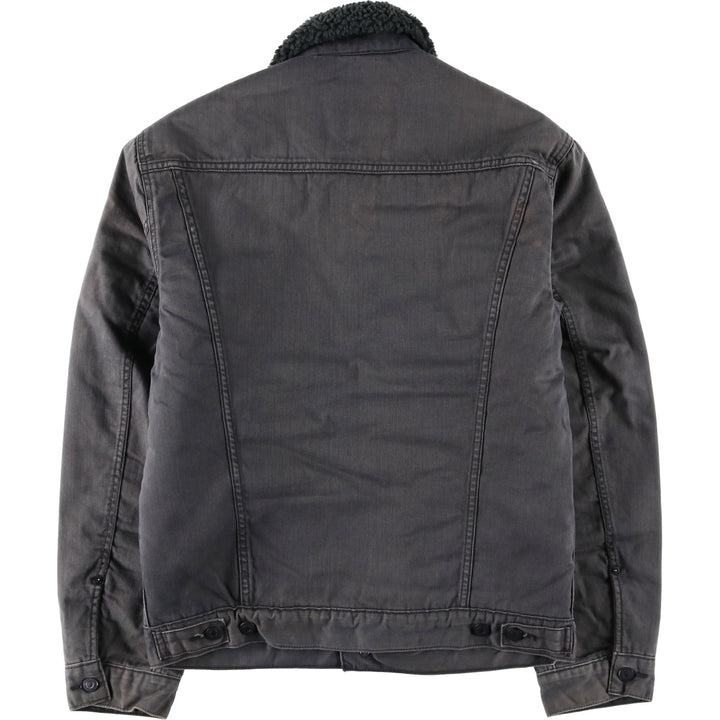 Levi's Trucker Jacket, Boa Jacket, Men's Size Medium cotton Charcoal Vintage Second Hand