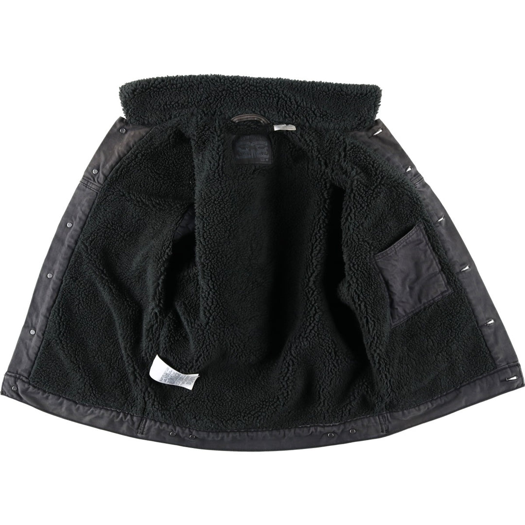 Levi's Trucker Jacket, Boa Jacket, Men's Size Medium cotton Charcoal Vintage Second Hand