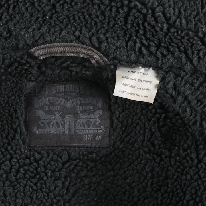 Levi's Trucker Jacket, Boa Jacket, Men's Size Medium cotton Charcoal Vintage Second Hand