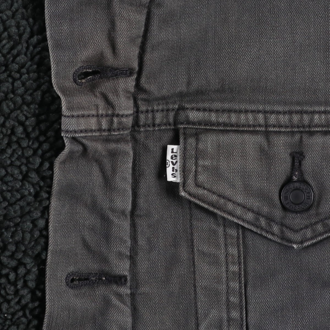 Levi's Trucker Jacket, Boa Jacket, Men's Size Medium cotton Charcoal Vintage Second Hand