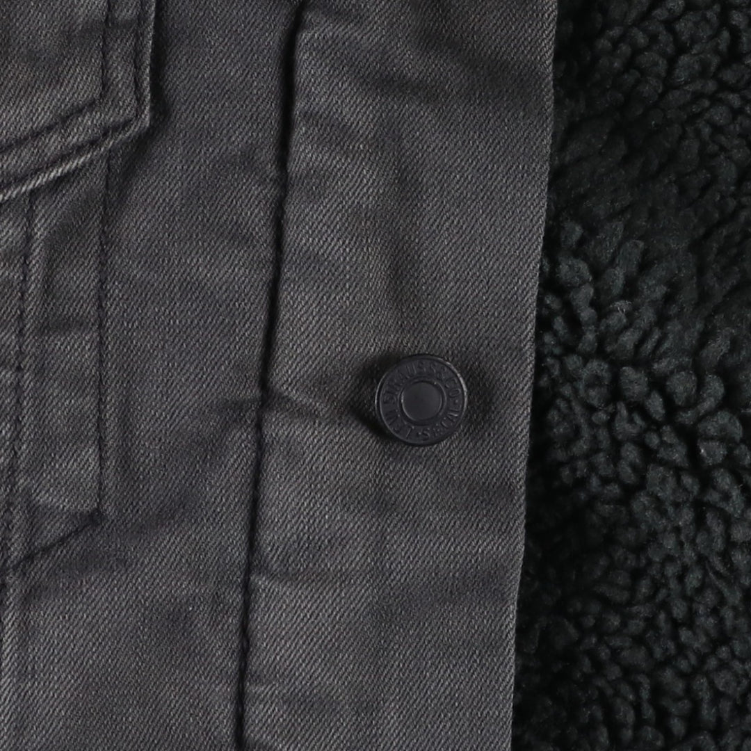 Levi's Trucker Jacket, Boa Jacket, Men's Size Medium cotton Charcoal Vintage Second Hand