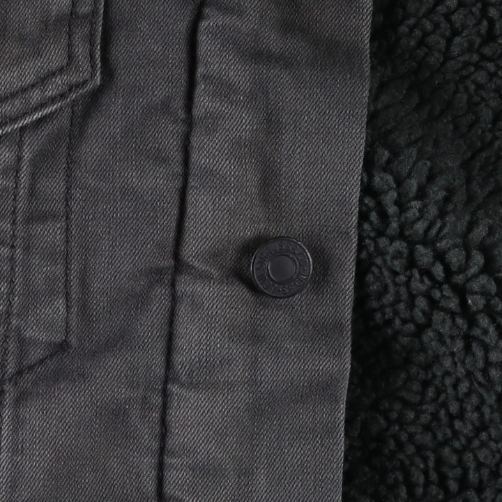 Levi's Trucker Jacket, Boa Jacket, Men's Size Medium cotton Charcoal Vintage Second Hand