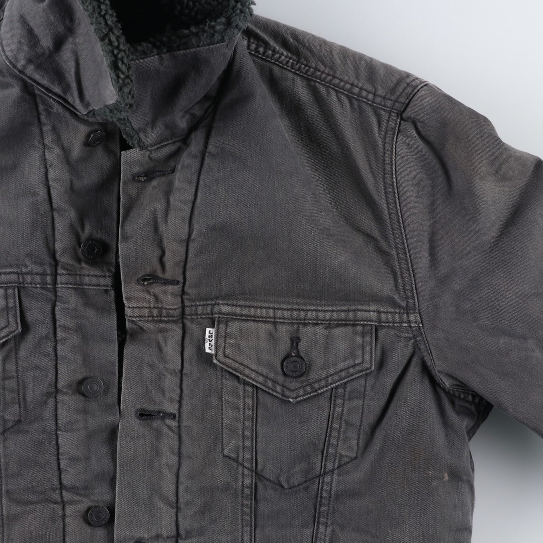 Levi's Trucker Jacket, Boa Jacket, Men's Size Medium cotton Charcoal Vintage Second Hand