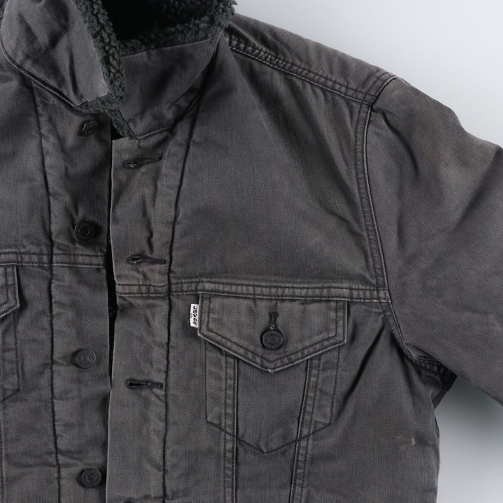 Levi's Trucker Jacket, Boa Jacket, Men's Size Medium cotton Charcoal Vintage Second Hand