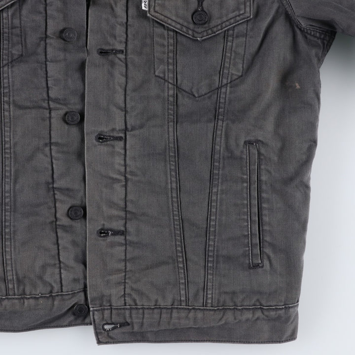 Levi's Trucker Jacket, Boa Jacket, Men's Size Medium cotton Charcoal Vintage Second Hand