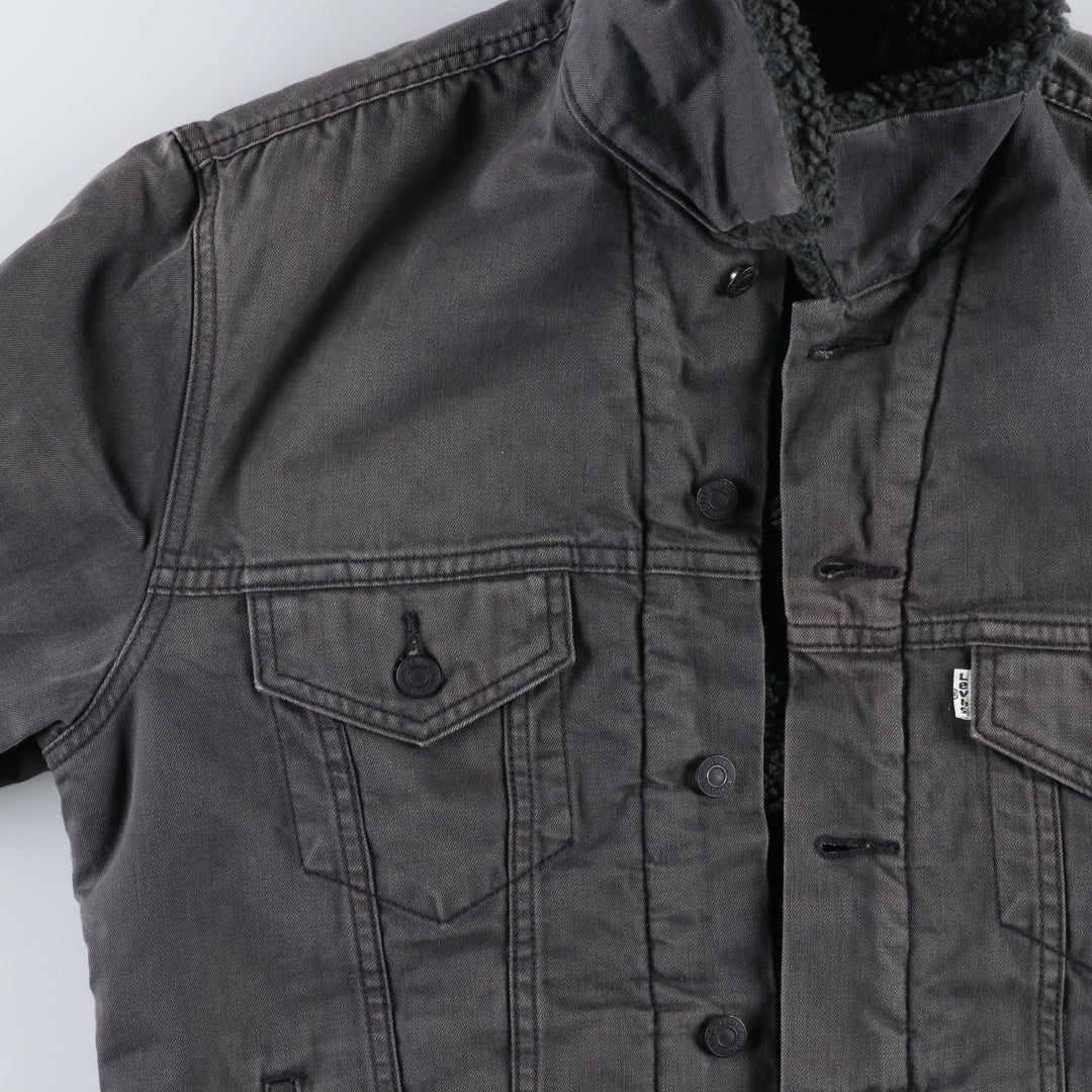 Levi's Trucker Jacket, Boa Jacket, Men's Size Medium cotton Charcoal Vintage Second Hand