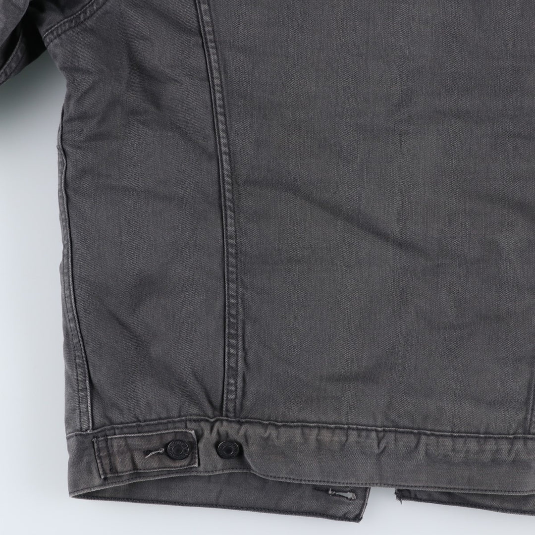 Levi's Trucker Jacket, Boa Jacket, Men's Size Medium cotton Charcoal Vintage Second Hand