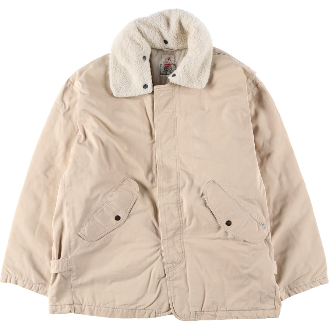 90'S Vintage Levi's Padded Puffer Jacket, Men's Size XL unclear Beige type Vintage Second Hand