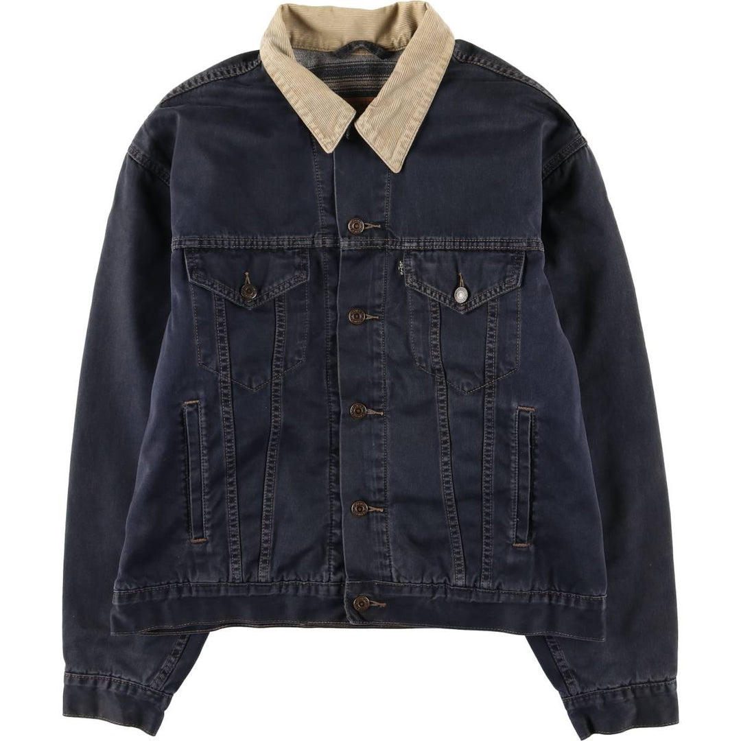 Levi's Trucker Jacket, Cotton, Men's Size L cotton navy blue type Vintage Second Hand