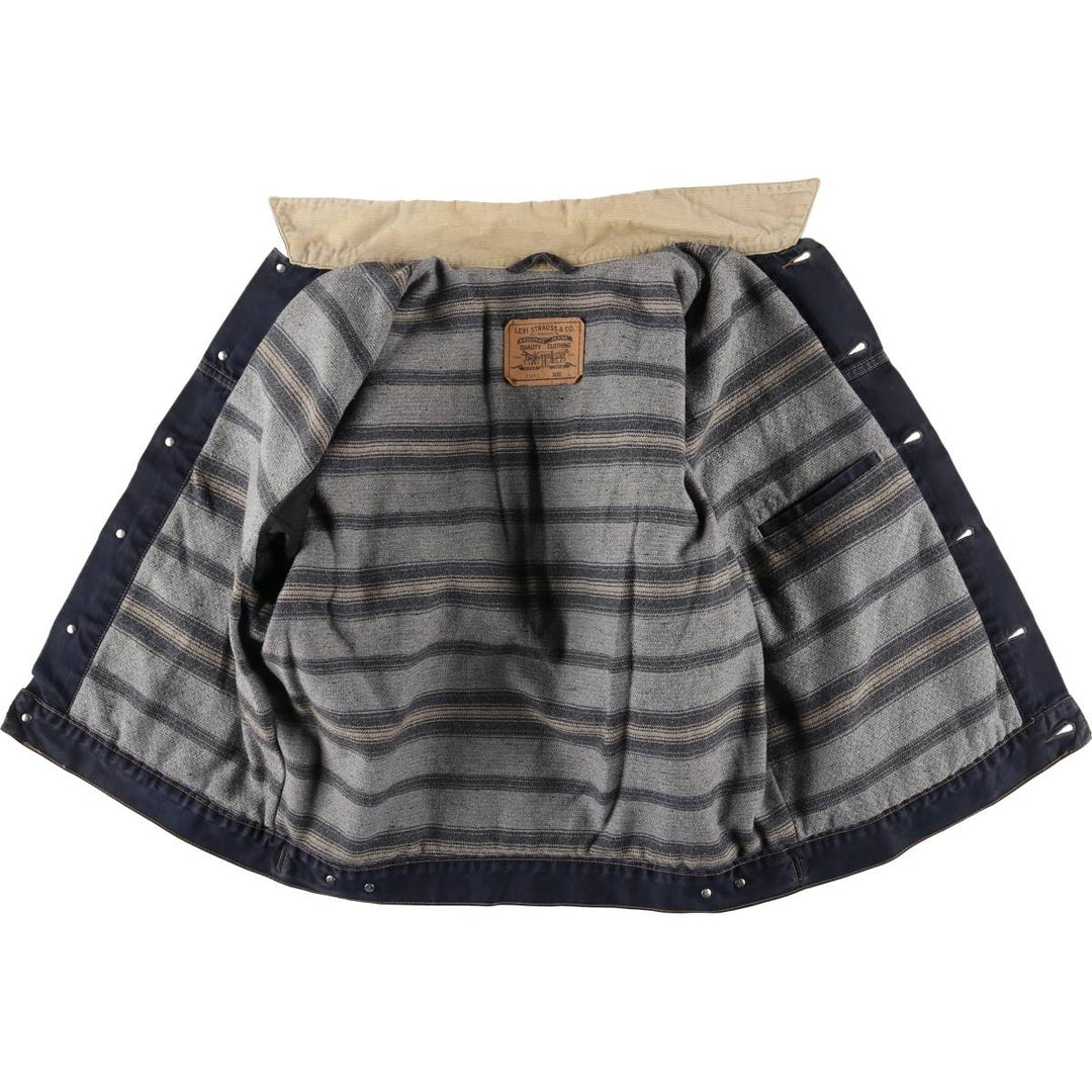 Levi's Trucker Jacket, Cotton, Men's Size L cotton navy blue type Vintage Second Hand