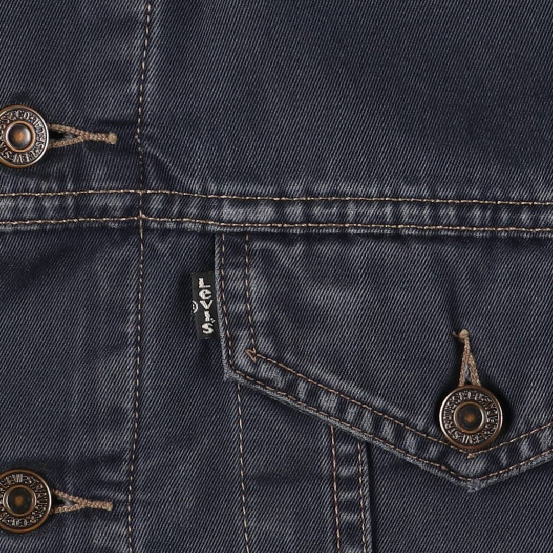 Levi's Trucker Jacket, Cotton, Men's Size L cotton navy blue type Vintage Second Hand