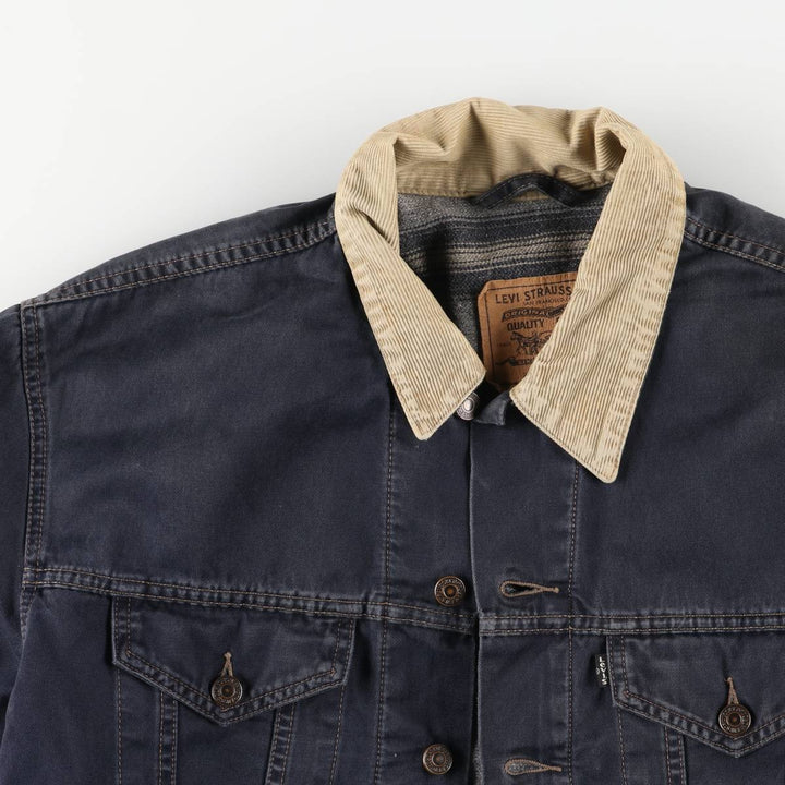 Levi's Trucker Jacket, Cotton, Men's Size L cotton navy blue type Vintage Second Hand