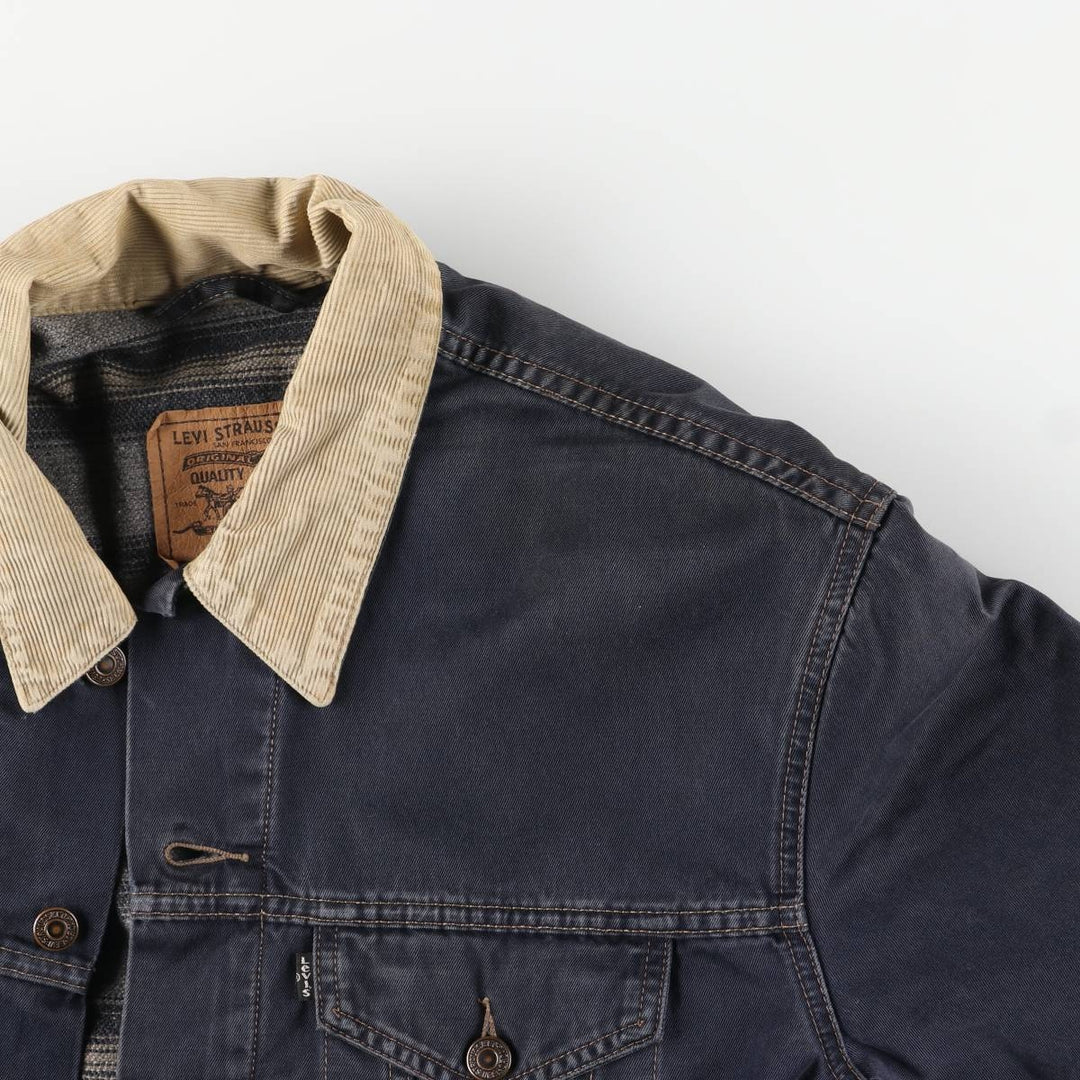 Levi's Trucker Jacket, Cotton, Men's Size L cotton navy blue type Vintage Second Hand