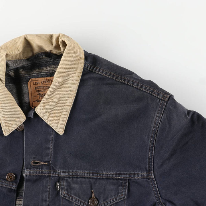 Levi's Trucker Jacket, Cotton, Men's Size L cotton navy blue type Vintage Second Hand