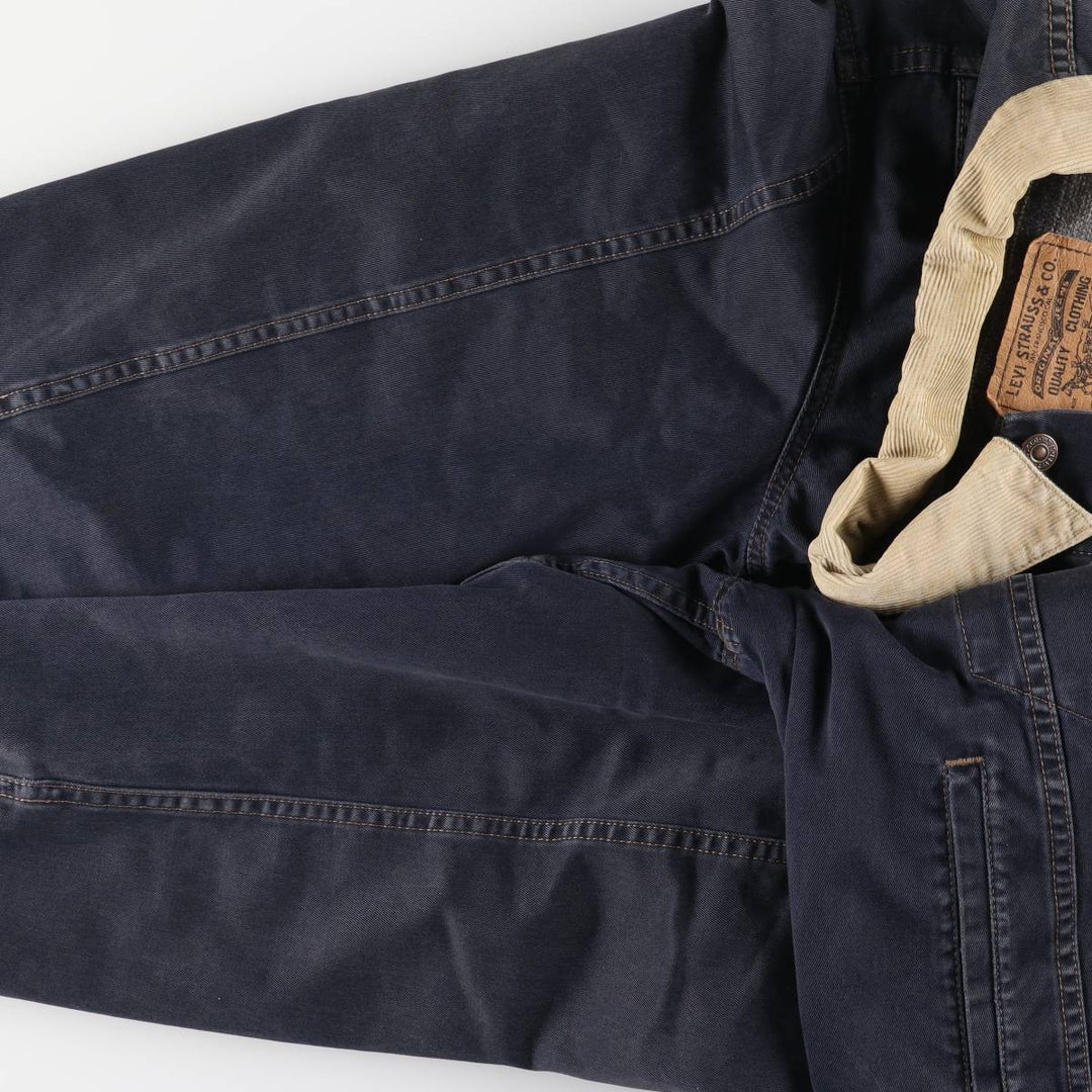 Levi's Trucker Jacket, Cotton, Men's Size L cotton navy blue type Vintage Second Hand