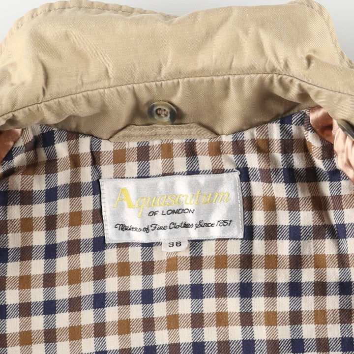 Aquascutum padded puffer jacket, men's size M unclear Beige type Vintage Second Hand