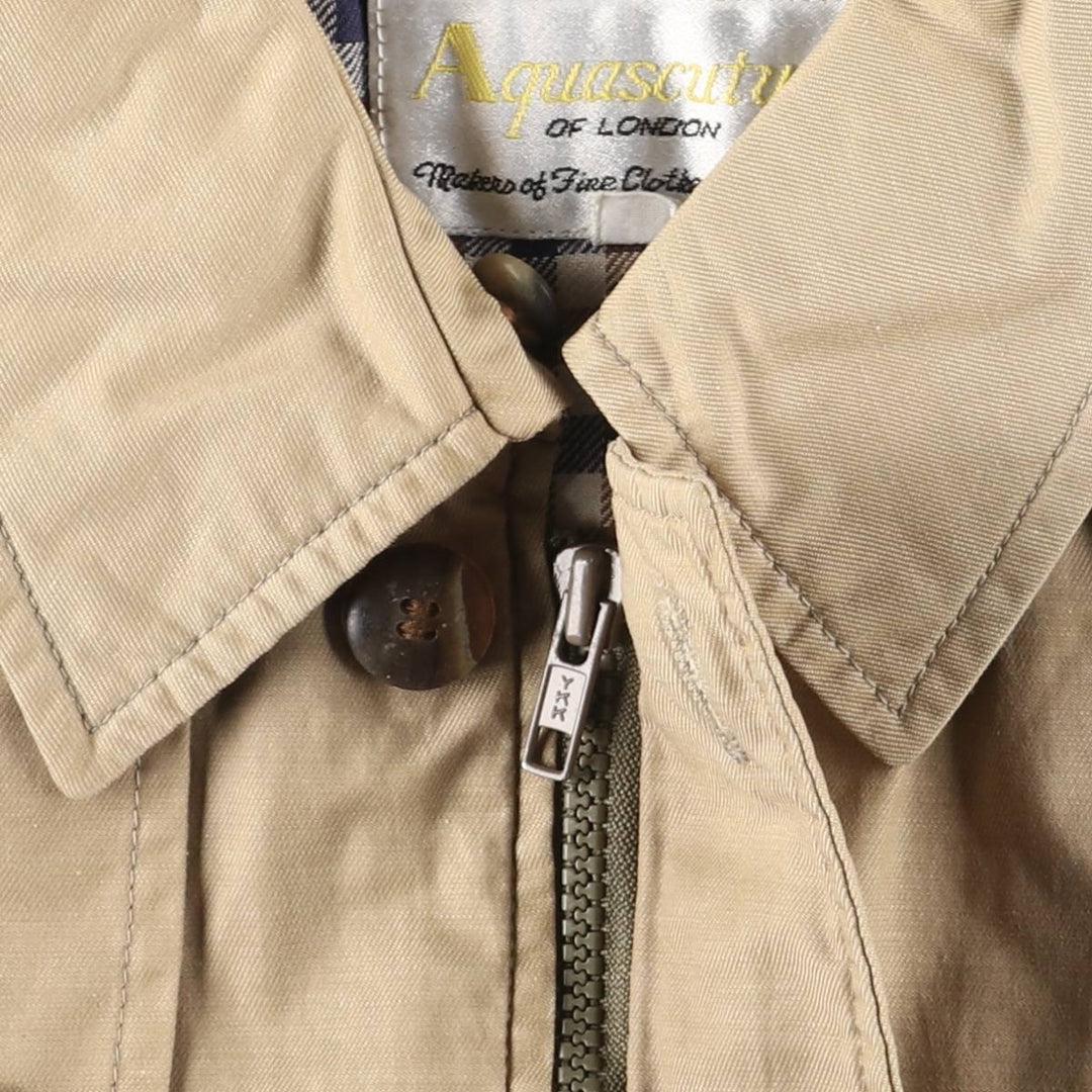 Aquascutum padded puffer jacket, men's size M unclear Beige type Vintage Second Hand
