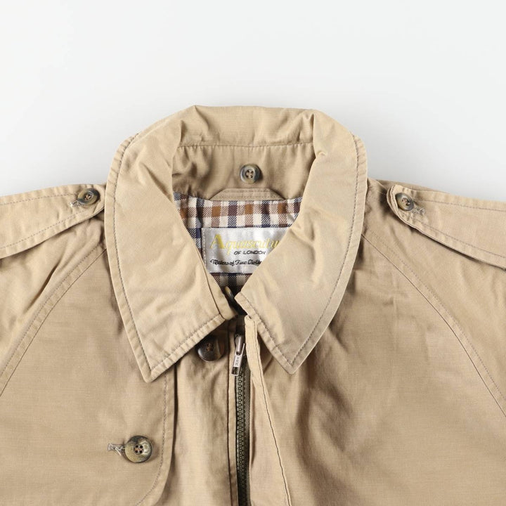 Aquascutum padded puffer jacket, men's size M unclear Beige type Vintage Second Hand