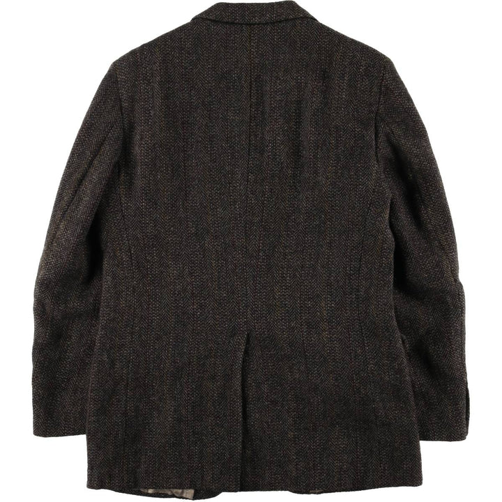Corbin Herringbone Tailored Jacket, Made in USA, Men's Size Medium unclear brown type Vintage Second Hand