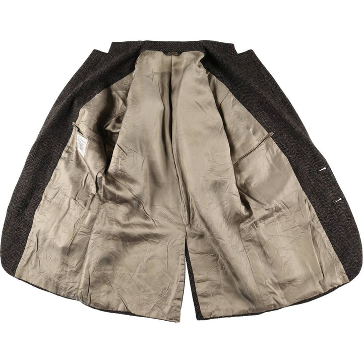 Corbin Herringbone Tailored Jacket, Made in USA, Men's Size Medium unclear brown type Vintage Second Hand