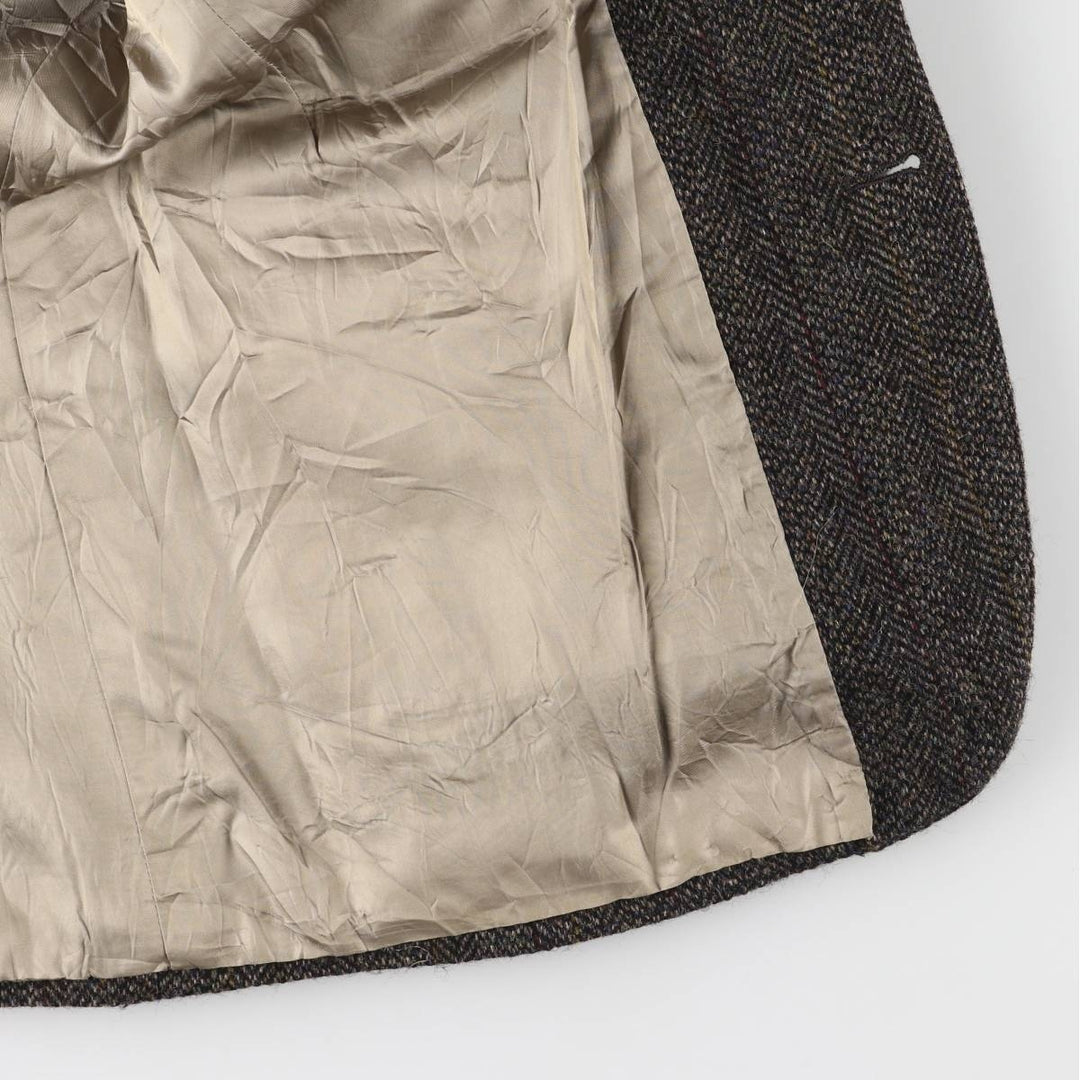 Corbin Herringbone Tailored Jacket, Made in USA, Men's Size Medium unclear brown type Vintage Second Hand
