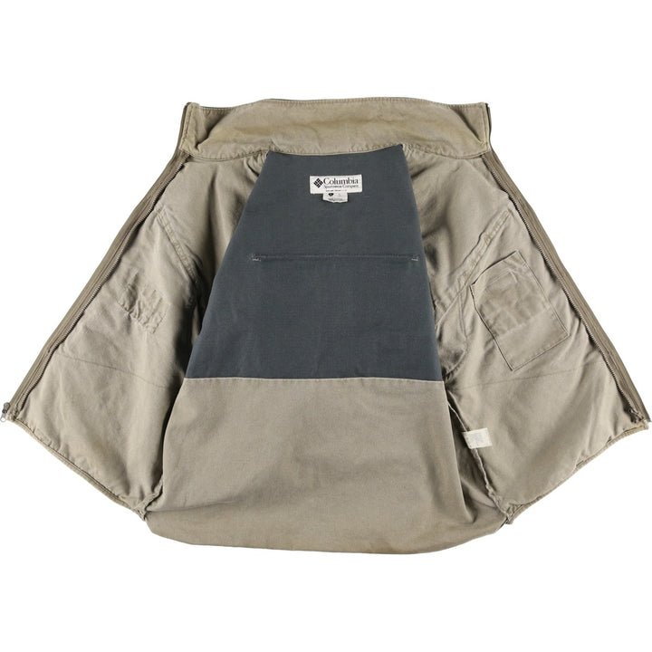 90s-00'S Vintage Columbia Duck Hunting Jacket, Men's Size L cotton Khaki type sage green Vintage Second Hand