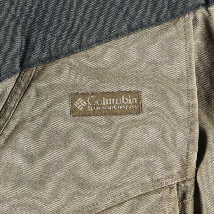 90s-00'S Vintage Columbia Duck Hunting Jacket, Men's Size L cotton Khaki type sage green Vintage Second Hand