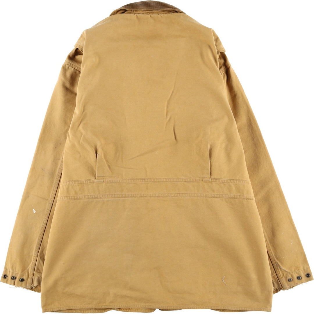 2000'S WOOLRICH Duck Hunting Jacket, Men's Size L cotton Beige type Vintage Second Hand