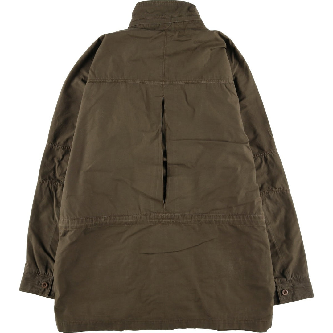 90s-00'S LLBean Vintage Military Jacket, Men's Size L cotton Khaki type Vintage Second Hand