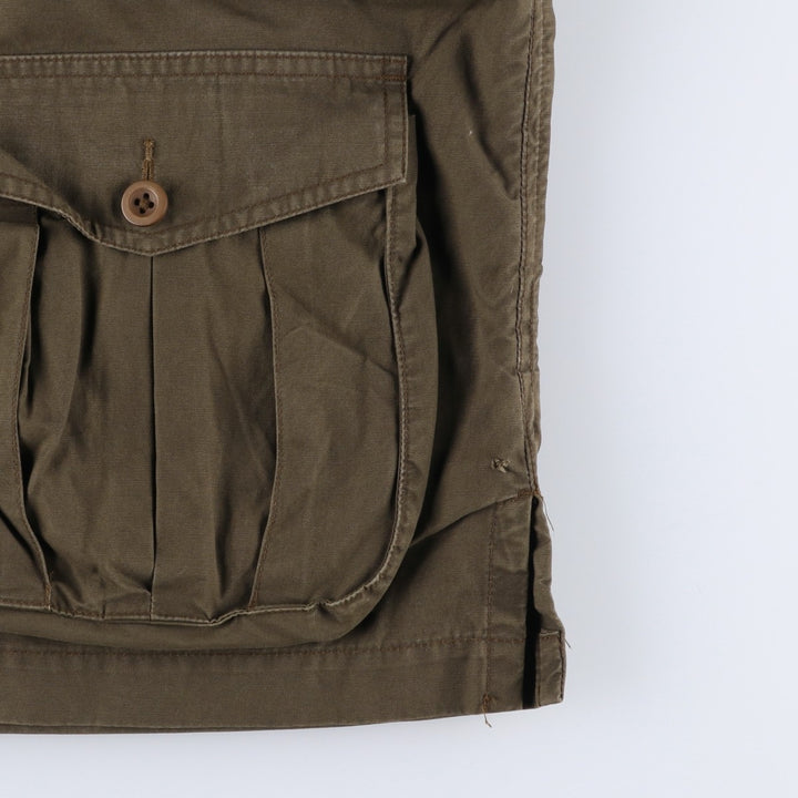 90s-00'S LLBean Vintage Military Jacket, Men's Size L cotton Khaki type Vintage Second Hand