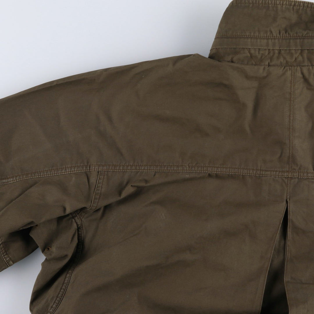 90s-00'S LLBean Vintage Military Jacket, Men's Size L cotton Khaki type Vintage Second Hand