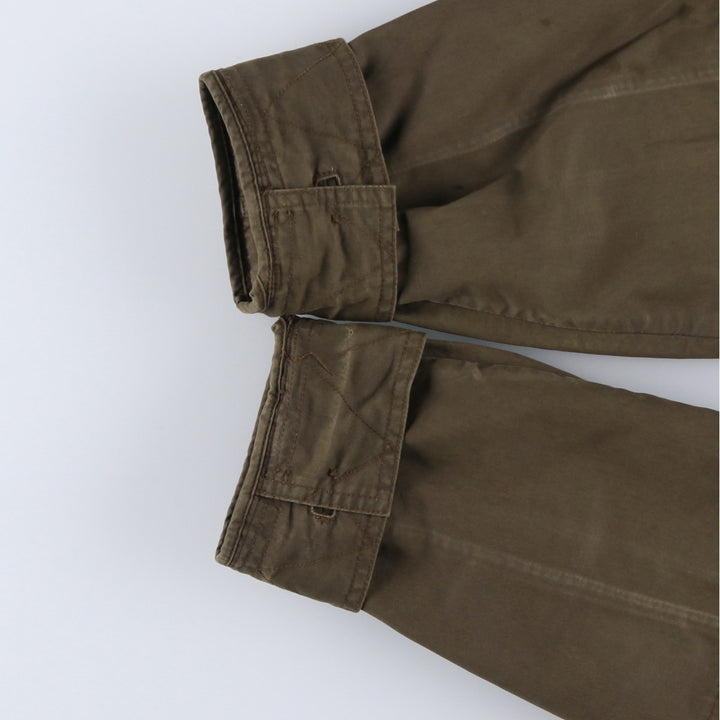 90s-00'S LLBean Vintage Military Jacket, Men's Size L cotton Khaki type Vintage Second Hand