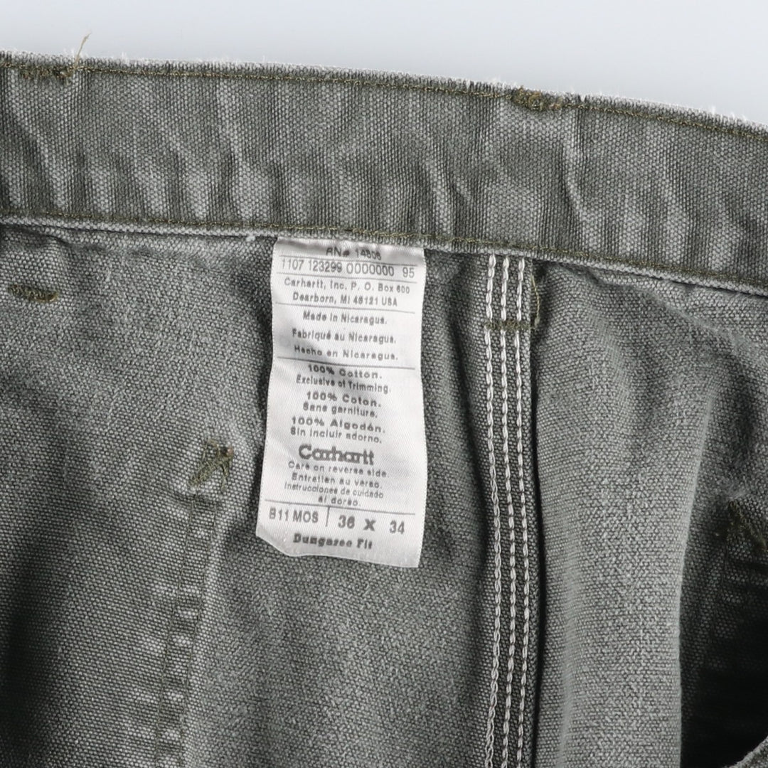 00'S Carhartt Duck Painter Pants Men's W34 equivalent cotton Charcoal Vintage Second Hand